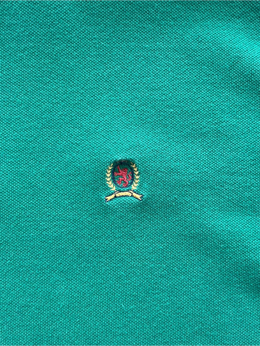 Vintage Tommy Hilfiger Polo Shirt Mens XL Green Embroidered Crest Logo Cotton - Picture 4 of 14
